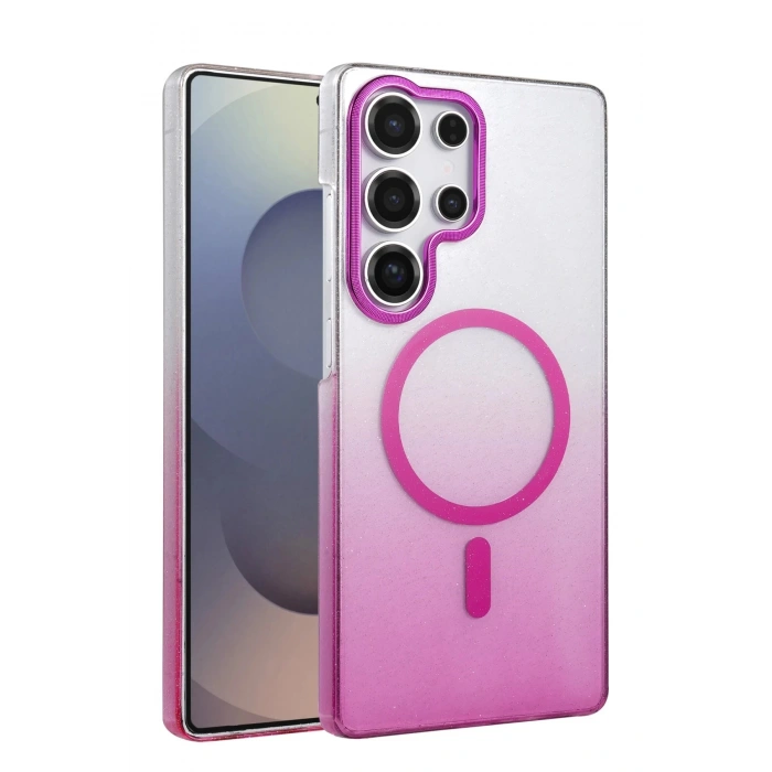 Samsung Galaxy S25 Ultra Glossy Magsafe Kapak - Mor