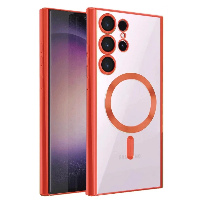 Samsung Galaxy S25 Ultra Kılıf Kross Magneticsafe Kapak - Kırmızı