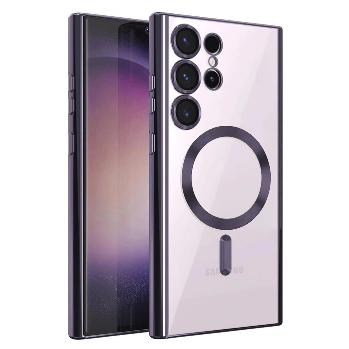 Samsung Galaxy S25 Ultra Kılıf Kross Magneticsafe Kapak - Mor