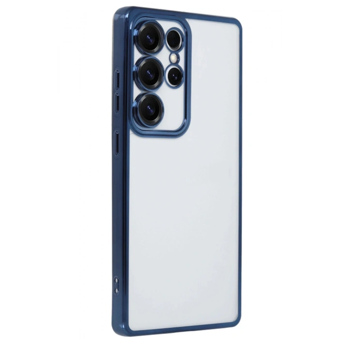 Samsung Galaxy S25 Ultra Kılıf Lensli Silikon - Lacivert