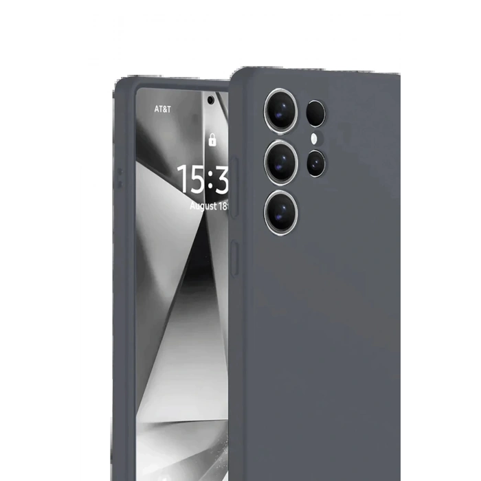 Samsung Galaxy S25 Ultra Kılıf Nano içi Kadife Silikon - Gri