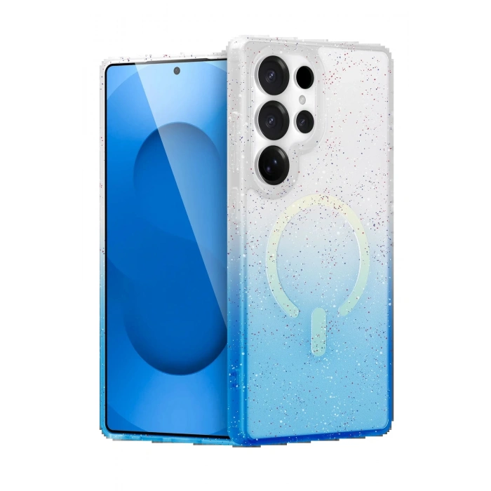 Samsung Galaxy S25 Ultra Pummel Shiny Magsafe Kapak - Mavi