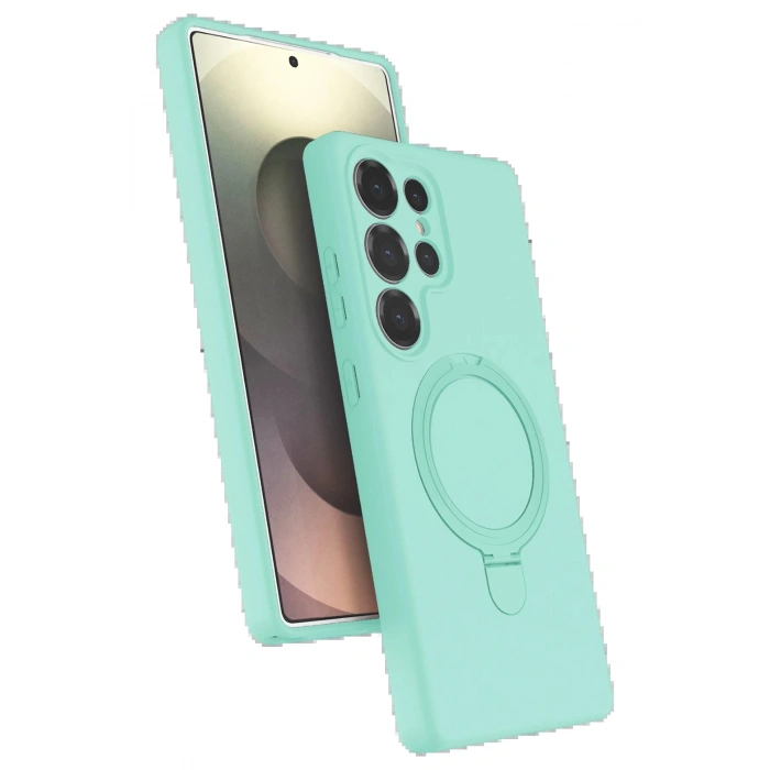 Samsung Galaxy S25 Ultra Regal Magsafe Standlı Kapak - Su Yeşili