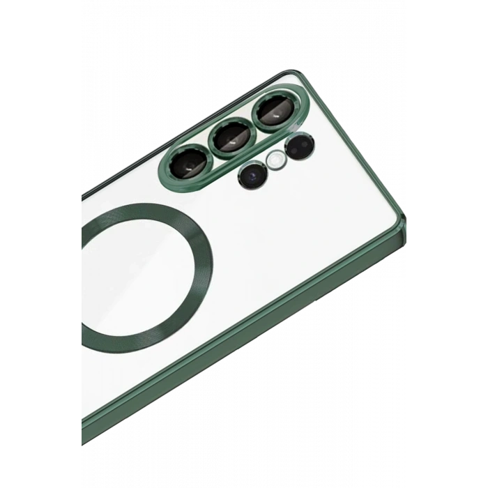 Samsung Galaxy S26 Ultra Kross Magneticsafe Kapak - Koyu Yeşil