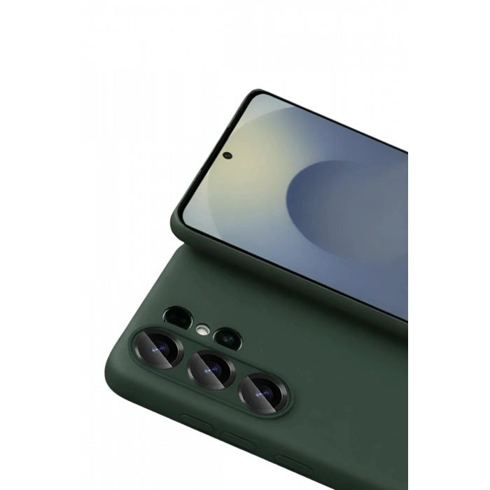 Samsung Galaxy S26 Ultra Nano içi Kadife Silikon - Koyu Yeşil