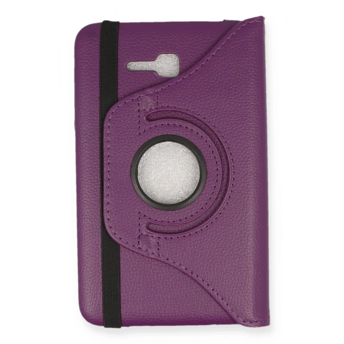 Samsung Galaxy T110 / T113 Tab 3 Lite 7 Kılıf 360 Tablet Deri Kılıf - Mürdüm