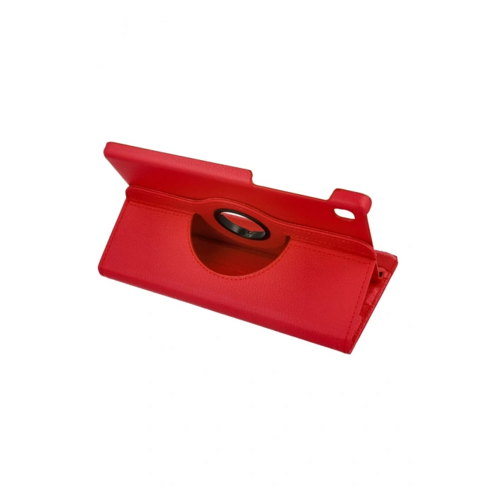 Samsung Galaxy T220 Tab A7 Lite 8.7 Kılıf 360 Tablet Deri Kılıf - Kırmızı