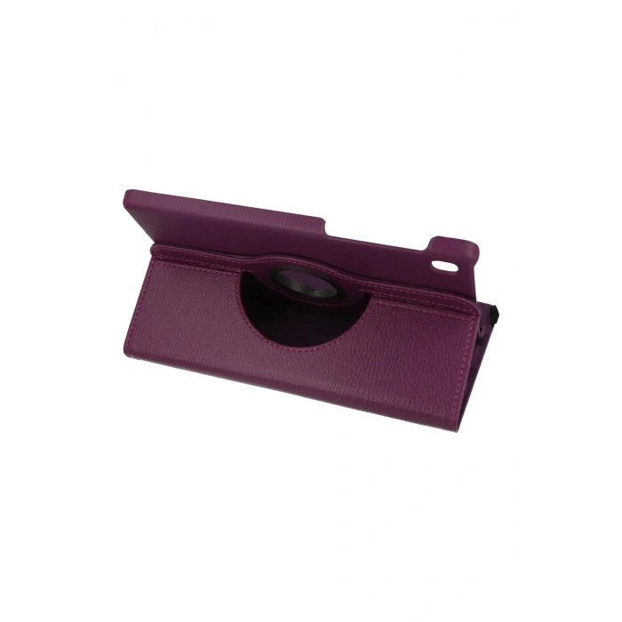 Samsung Galaxy T220 Tab A7 Lite 8.7 Kılıf 360 Tablet Deri Kılıf - Mürdüm