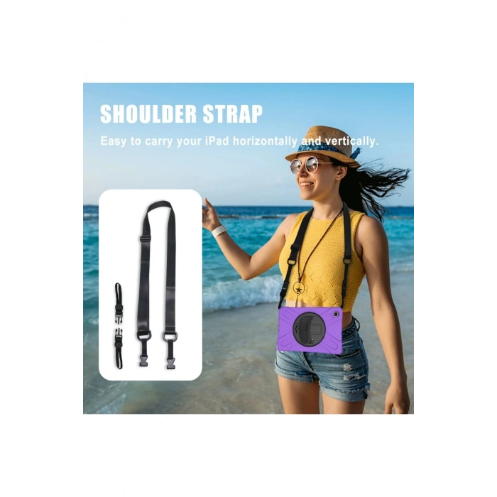 Samsung Galaxy T220 Tab A7 Lite 8.7 Kılıf Amazing Tablet Kapak - Mor