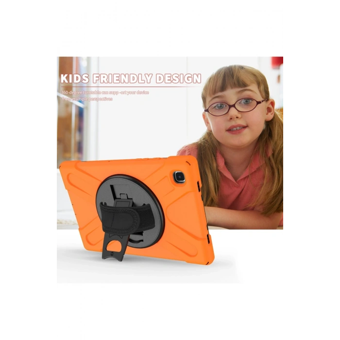 Samsung Galaxy T220 Tab A7 Lite 8.7 Kılıf Amazing Tablet Kapak - Turuncu