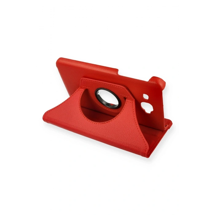 Samsung Galaxy T280 Tab A 7 Kılıf 360 Tablet Deri Kılıf - Kırmızı