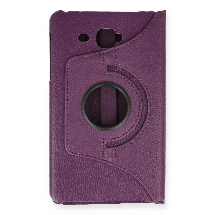 Samsung Galaxy T280 Tab A 7 Kılıf 360 Tablet Deri Kılıf - Mürdüm