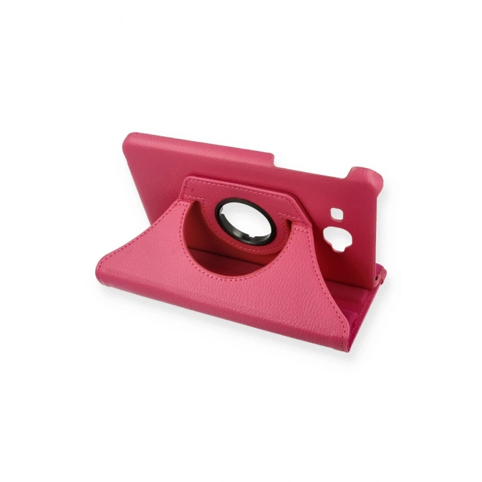 Samsung Galaxy T280 Tab A 7 Kılıf 360 Tablet Deri Kılıf - Pembe