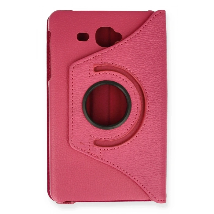 Samsung Galaxy T280 Tab A 7 Kılıf 360 Tablet Deri Kılıf - Pembe
