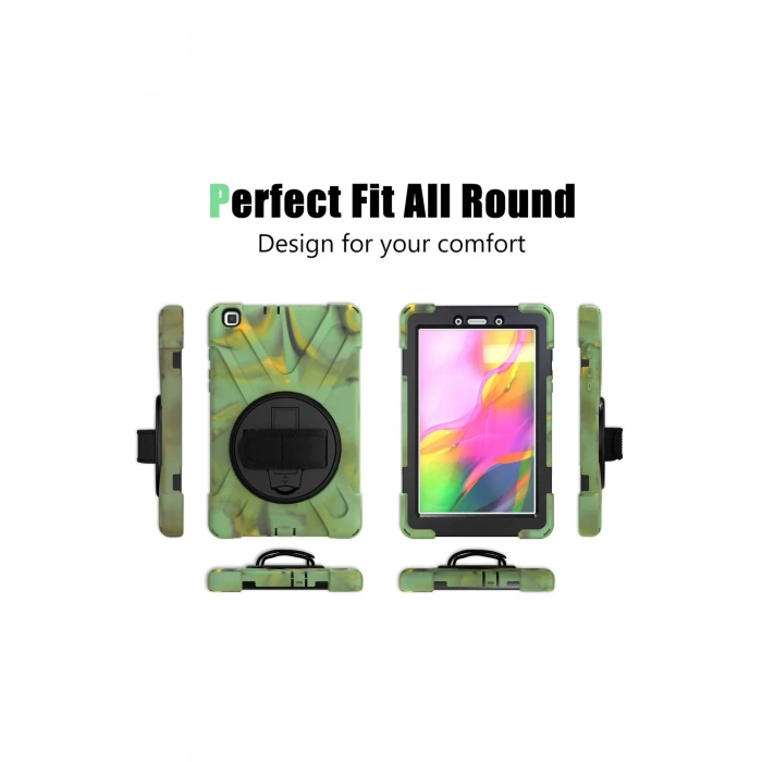 Samsung Galaxy T290 Tab A 8 Kılıf Amazing Tablet Kapak - Kamuflaj