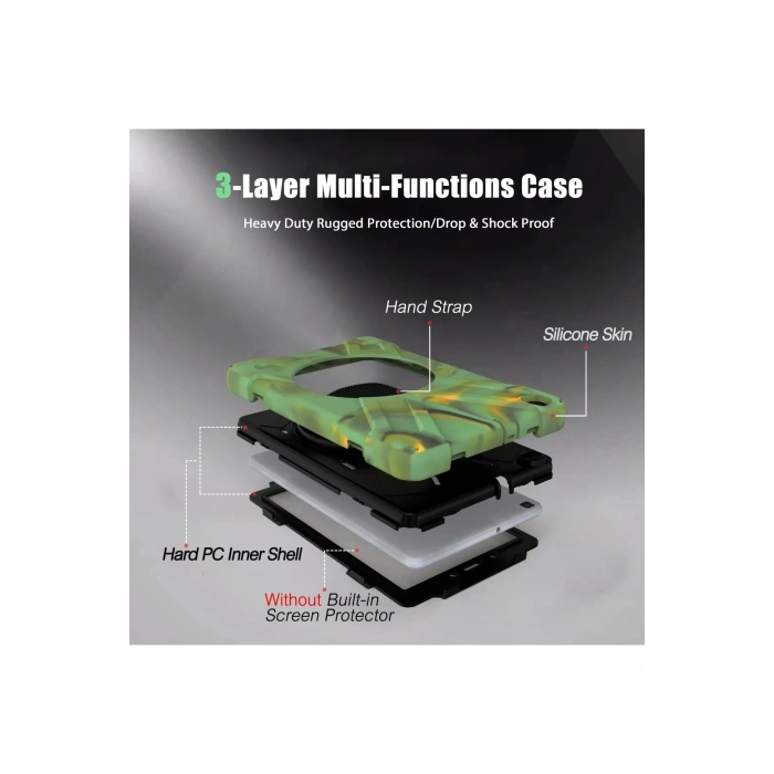 Samsung Galaxy T290 Tab A 8 Kılıf Amazing Tablet Kapak - Kamuflaj