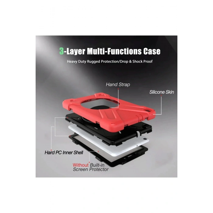 Samsung Galaxy T290 Tab A 8 Kılıf Amazing Tablet Kapak - Kırmızı