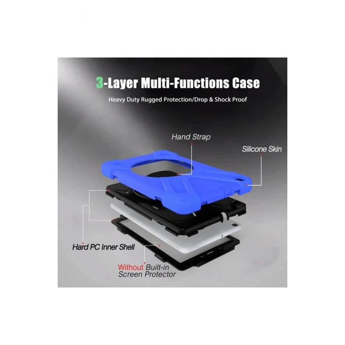 Samsung Galaxy T290 Tab A 8 Kılıf Amazing Tablet Kapak - Mavi