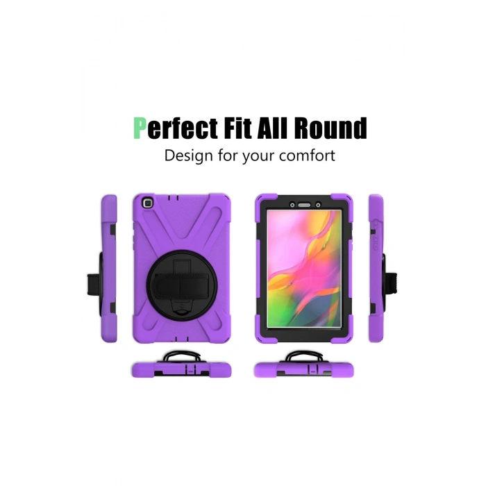 Samsung Galaxy T290 Tab A 8 Kılıf Amazing Tablet Kapak - Mor
