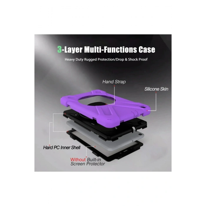 Samsung Galaxy T290 Tab A 8 Kılıf Amazing Tablet Kapak - Mor