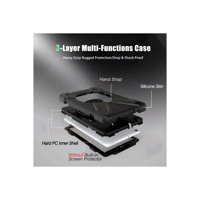 Samsung Galaxy T290 Tab A 8 Kılıf Amazing Tablet Kapak - Siyah