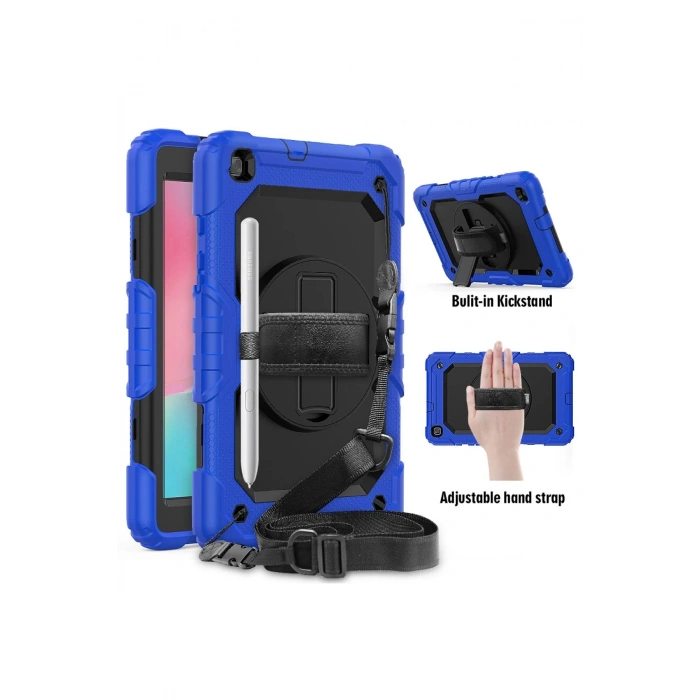 Samsung Galaxy T290 Tab A 8 Kılıf Pars Tablet Kapak - Mavi