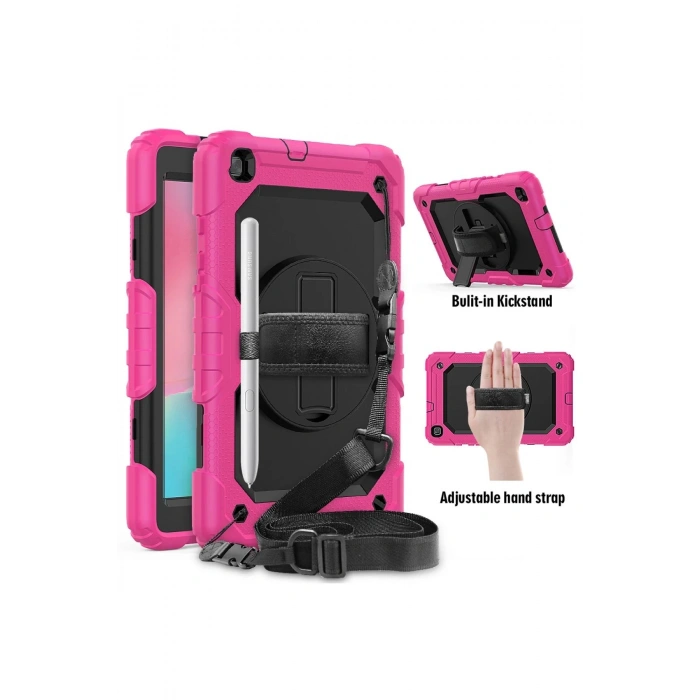 Samsung Galaxy T290 Tab A 8 Kılıf Pars Tablet Kapak - Pembe