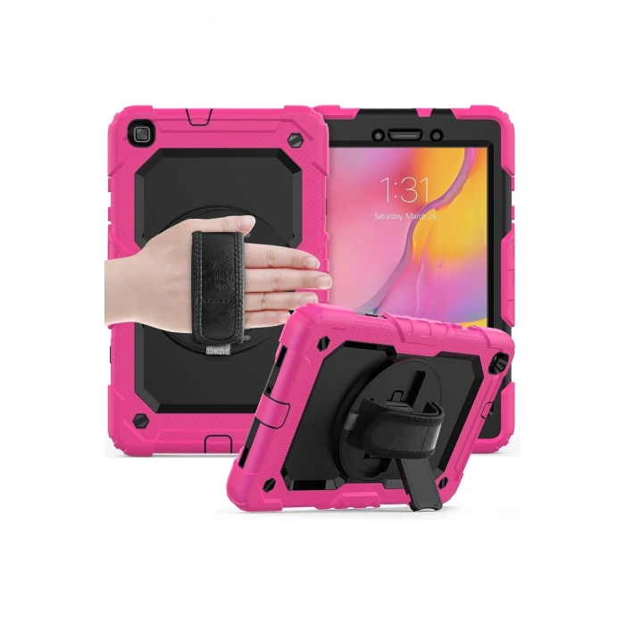 Samsung Galaxy T290 Tab A 8 Kılıf Pars Tablet Kapak - Pembe