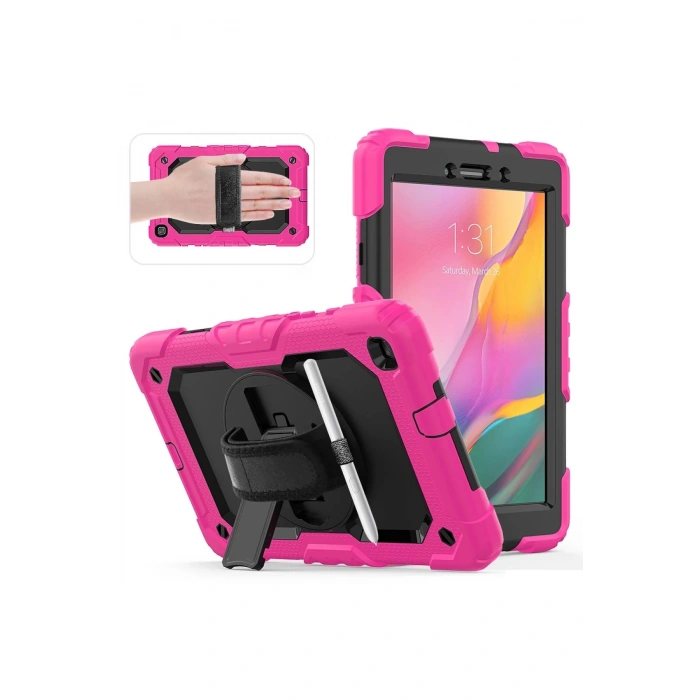 Samsung Galaxy T290 Tab A 8 Kılıf Pars Tablet Kapak - Pembe