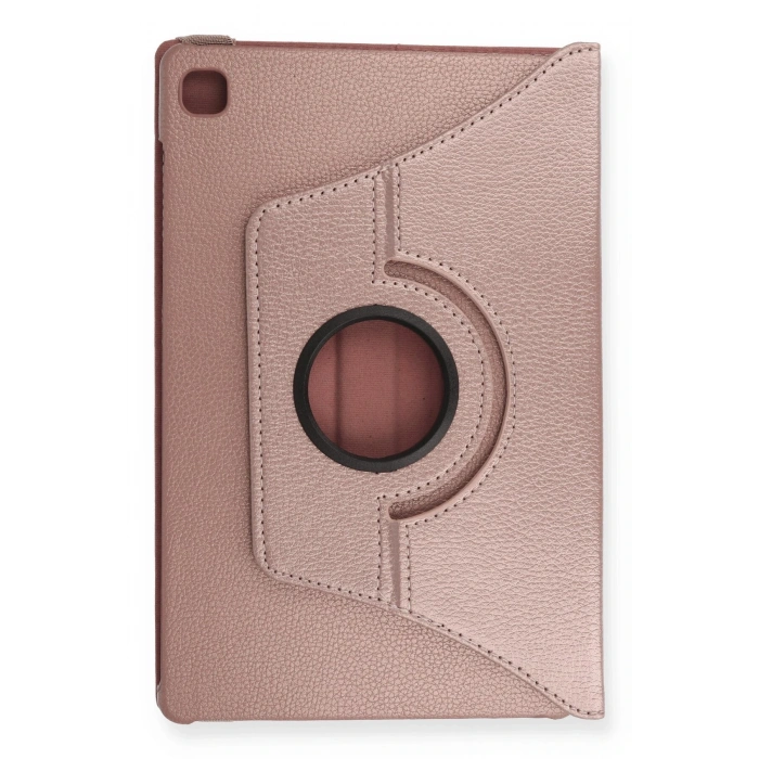 Samsung Galaxy T500 Tab A7 10.4 Kılıf 360 Tablet Deri Kılıf - Rose Gold
