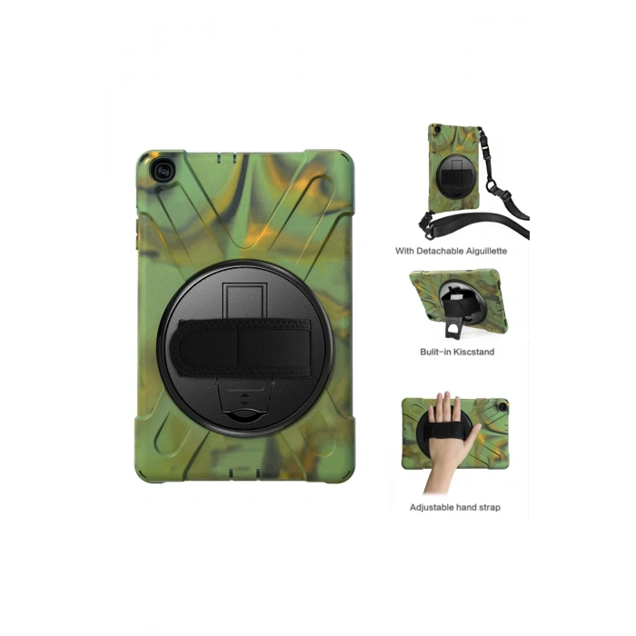 Samsung Galaxy T510 Tab A 10.1 Kılıf Amazing Tablet Kapak - Kamuflaj