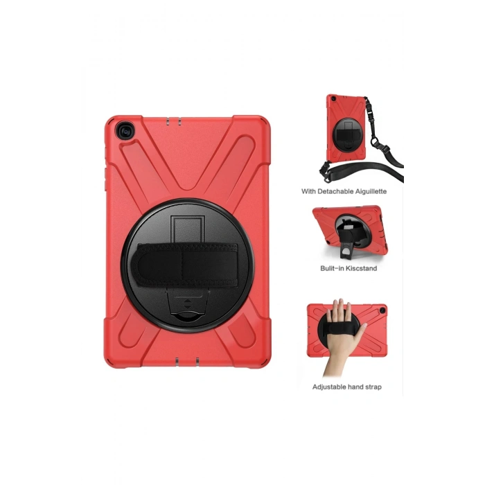 Samsung Galaxy T510 Tab A 10.1 Kılıf Amazing Tablet Kapak - Kırmızı