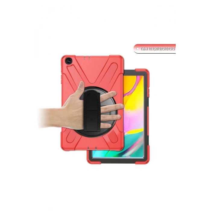 Samsung Galaxy T510 Tab A 10.1 Kılıf Amazing Tablet Kapak - Kırmızı