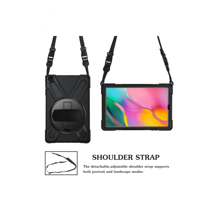 Samsung Galaxy T510 Tab A 10.1 Kılıf Amazing Tablet Kapak - Siyah