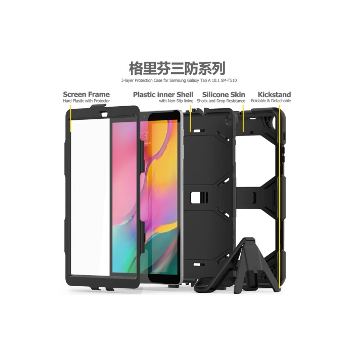 Samsung Galaxy T510 Tab A 10.1 Kılıf Griffin Tablet Kapak - Siyah