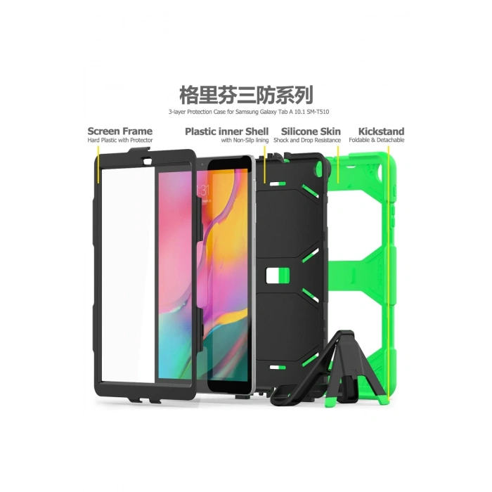 Samsung Galaxy T510 Tab A 10.1 Kılıf Griffin Tablet Kapak - Yeşil