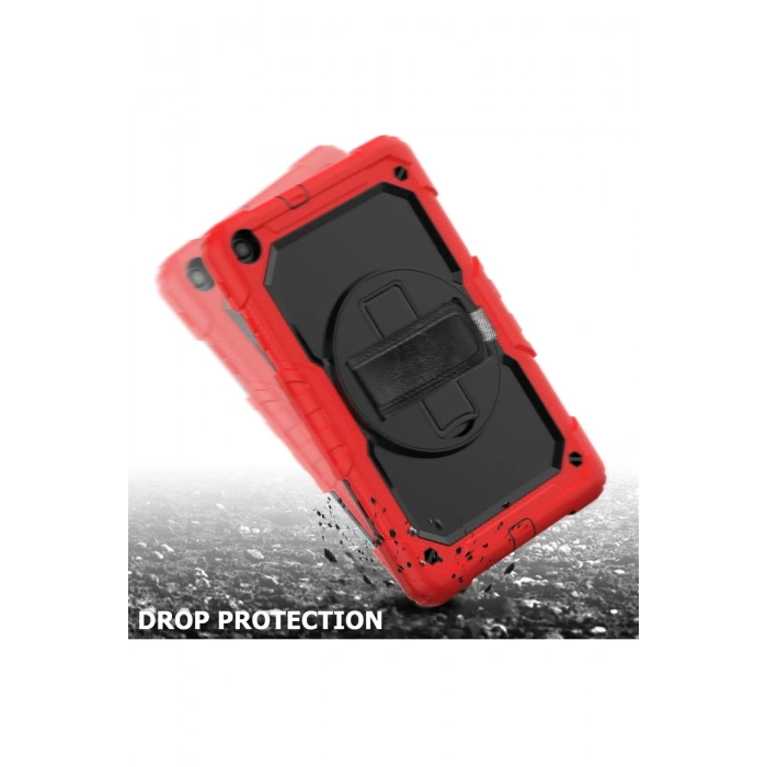 Samsung Galaxy T510 Tab A 10.1 Kılıf Pars Tablet Kapak - Kırmızı