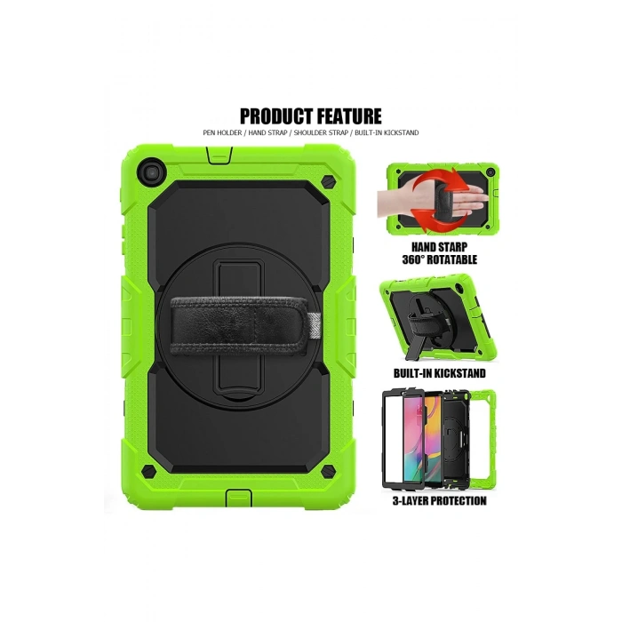 Samsung Galaxy T510 Tab A 10.1 Kılıf Pars Tablet Kapak - Yeşil