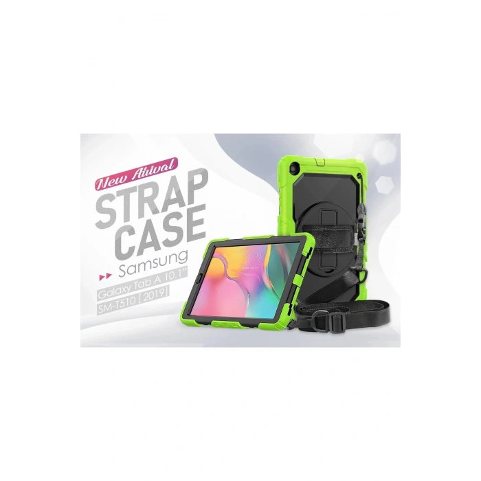 Samsung Galaxy T510 Tab A 10.1 Kılıf Pars Tablet Kapak - Yeşil