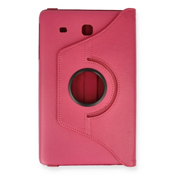 Samsung Galaxy T560 Tab E 9.7 Kılıf 360 Tablet Deri Kılıf - Pembe