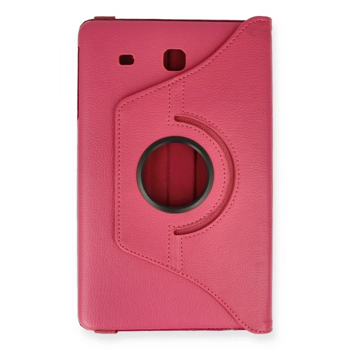 Samsung Galaxy T560 Tab E 9.7 Kılıf 360 Tablet Deri Kılıf - Pembe