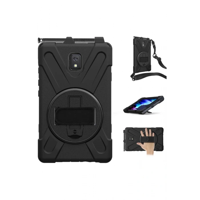 Samsung Galaxy T577 Tab Active 3 Kılıf Amazing Tablet Kapak - Siyah