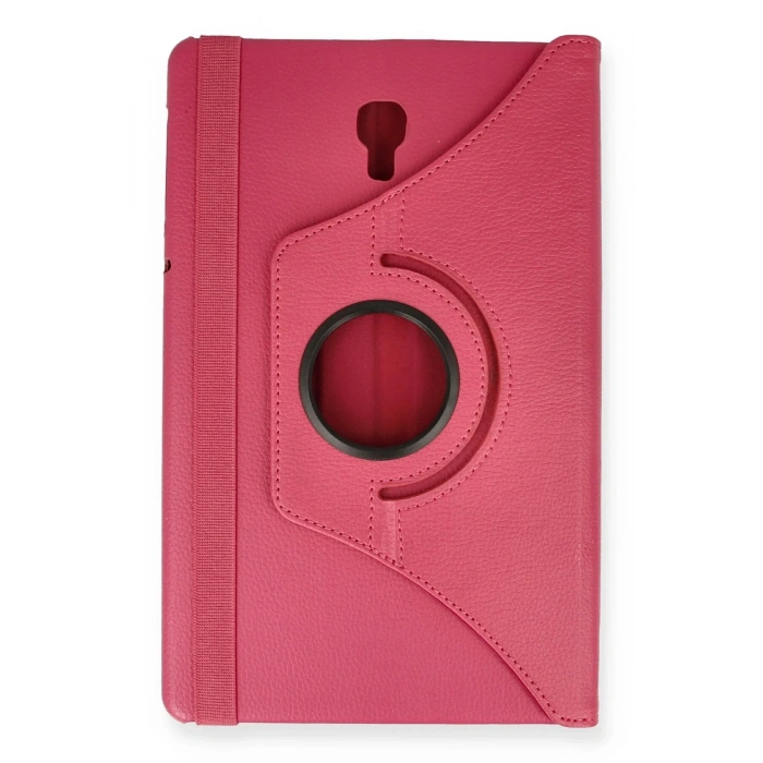 Samsung Galaxy T590 Tab A 10.5 Kılıf 360 Tablet Deri Kılıf - Pembe
