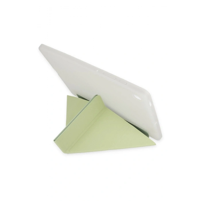 Samsung Galaxy T737 Tab S7 FE 12.4 Kılıf Kalemlikli Mars Tablet Kılıfı - Açık Yeşil