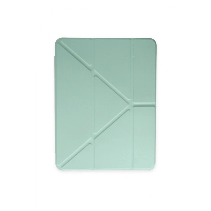 Samsung Galaxy T737 Tab S7 FE 12.4 Kılıf Kalemlikli Mars Tablet Kılıfı - Açık Yeşil