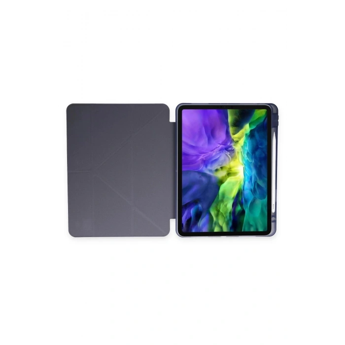 Samsung Galaxy T737 Tab S7 FE 12.4 Kılıf Kalemlikli Mars Tablet Kılıfı - Lila