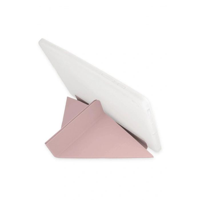 Samsung Galaxy T737 Tab S7 FE 12.4 Kılıf Kalemlikli Mars Tablet Kılıfı - Rose Gold