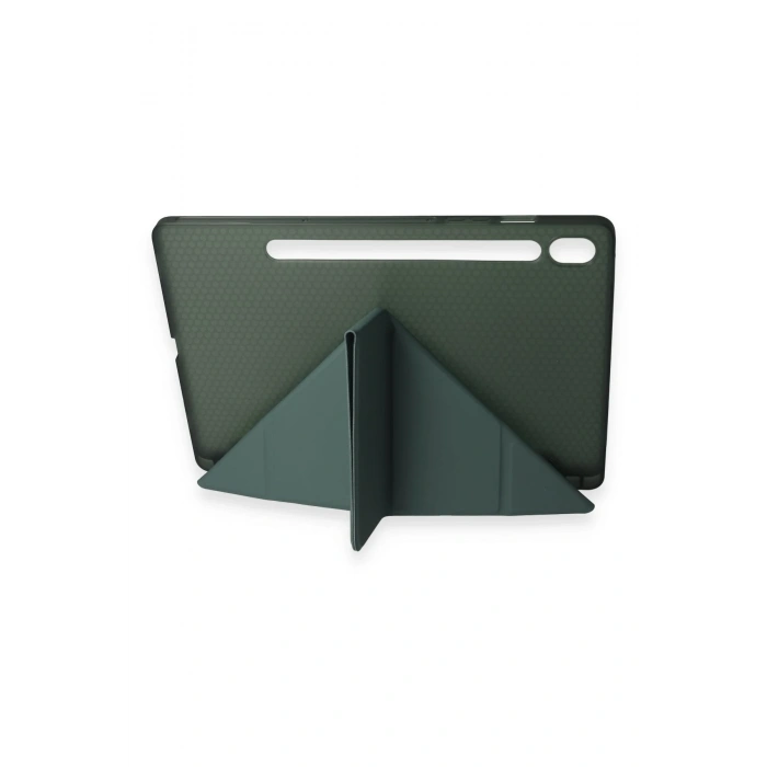 Samsung Galaxy T870 Tab S7 11 Kılıf Kalemlikli Mars Tablet Kılıfı - Koyu Yeşil