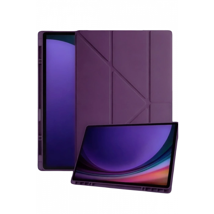 Samsung Galaxy Tab A11 Kalemlikli Mars Tablet Kılıfı - Mürdüm