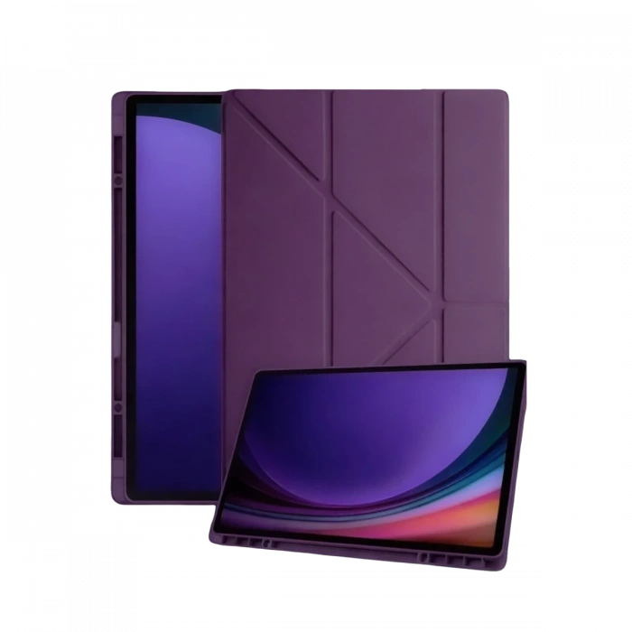 Samsung Galaxy Tab A11 Kalemlikli Mars Tablet Kılıfı - Mürdüm